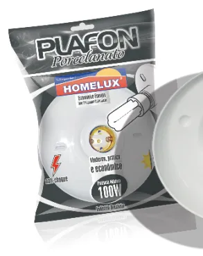 Plafon com Soquete Porcelana — Homelux
